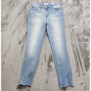 Jessica Simpson Jeans Womens 28 Blue Light Wash Uptown High Rise Raw Hem Stretch